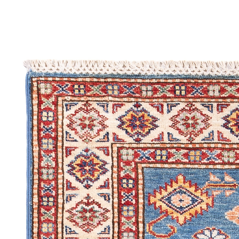 Tapis de couloir Tapis Ziegler - Kazak - 256 x 74 cm - bleu