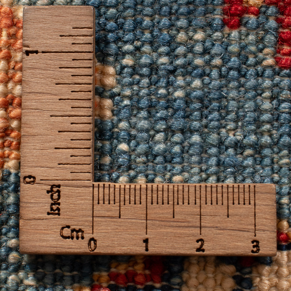 Tapis de couloir Tapis Ziegler - Kazak - 256 x 74 cm - bleu