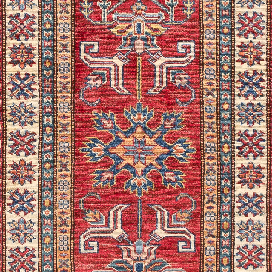 Tapis de couloir Tapis Ziegler - Kazak - 294 x 71 cm - rouge