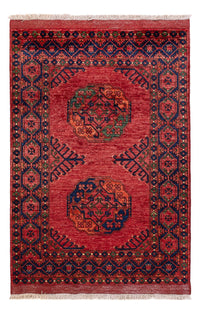 Tapis afghan - 152 x 105 cm - rouge
