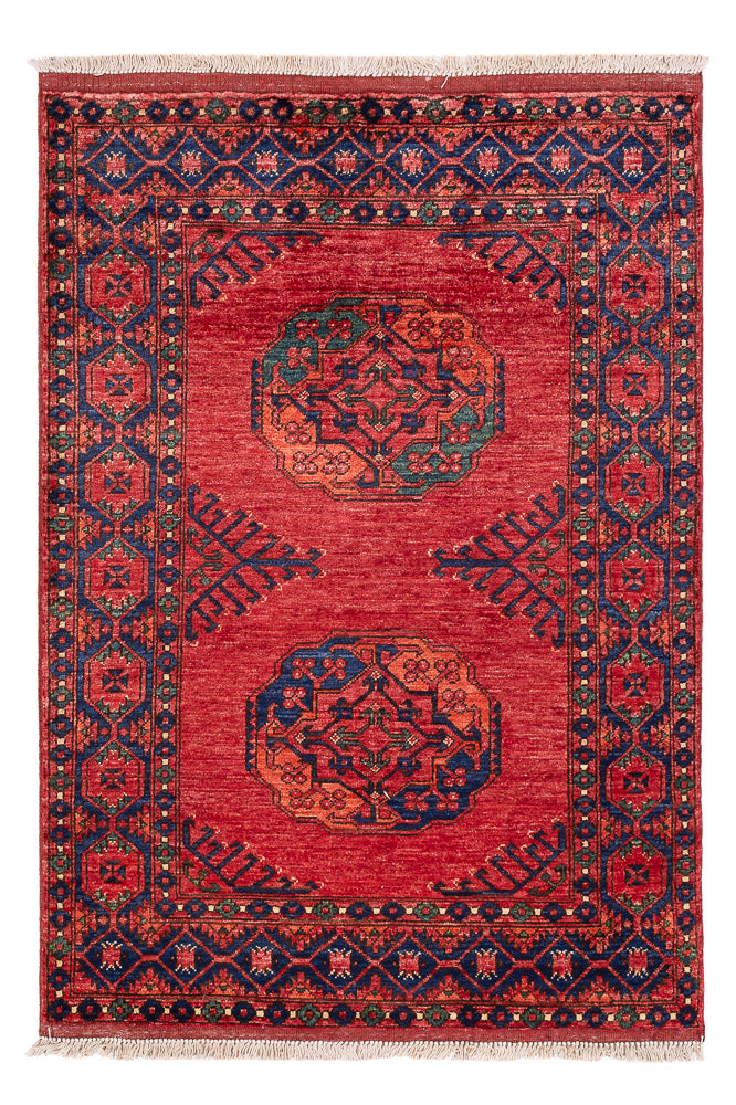Tapis afghan - 150 x 104 cm - rouge