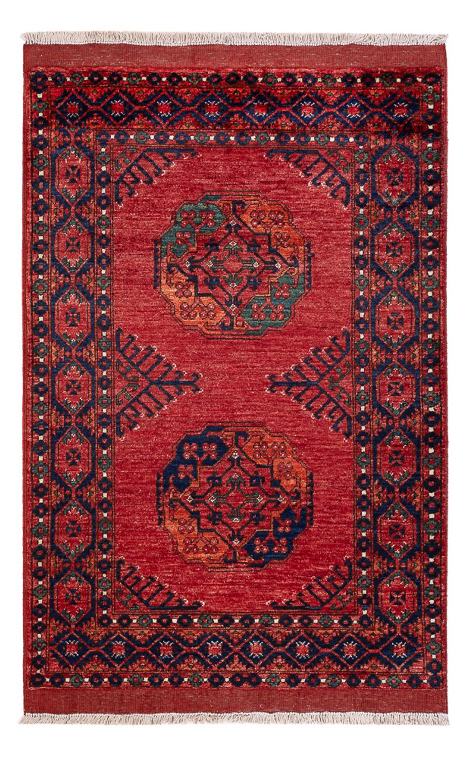 Tapis afghan - 153 x 103 cm - rouge