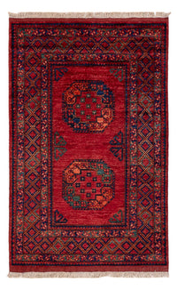 Tapis afghan - 155 x 103 cm - rouge