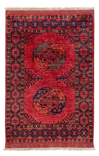 Tapis afghan - 151 x 101 cm - rouge