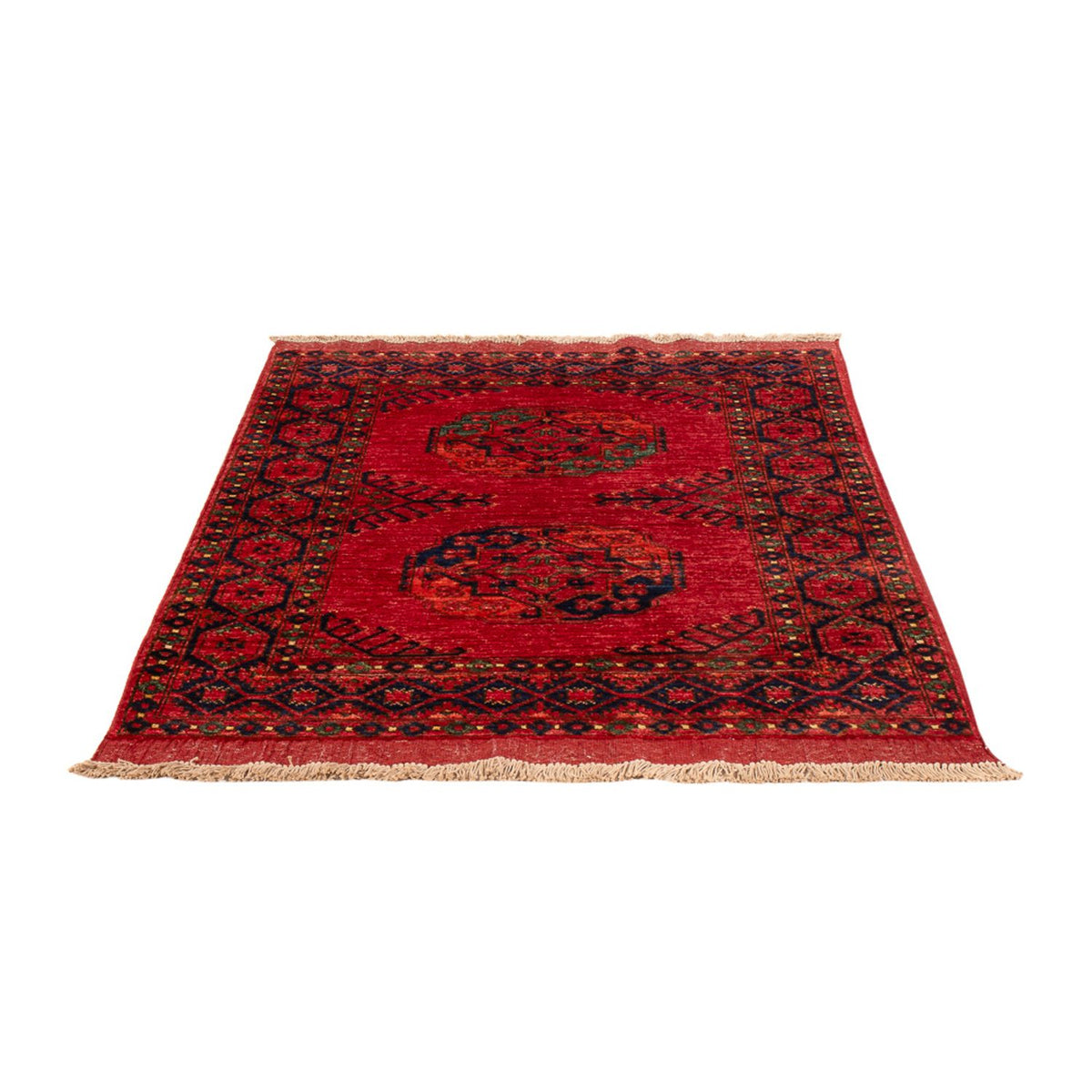 Tapis afghan - 151 x 101 cm - rouge
