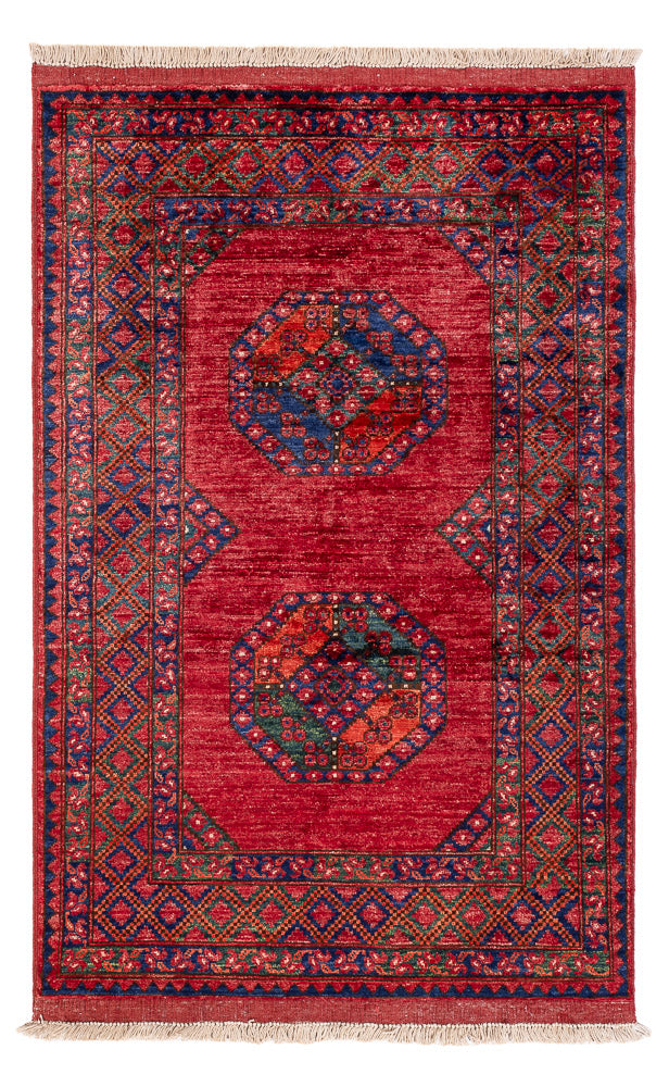 Tapis afghan - 155 x 100 cm - rouge