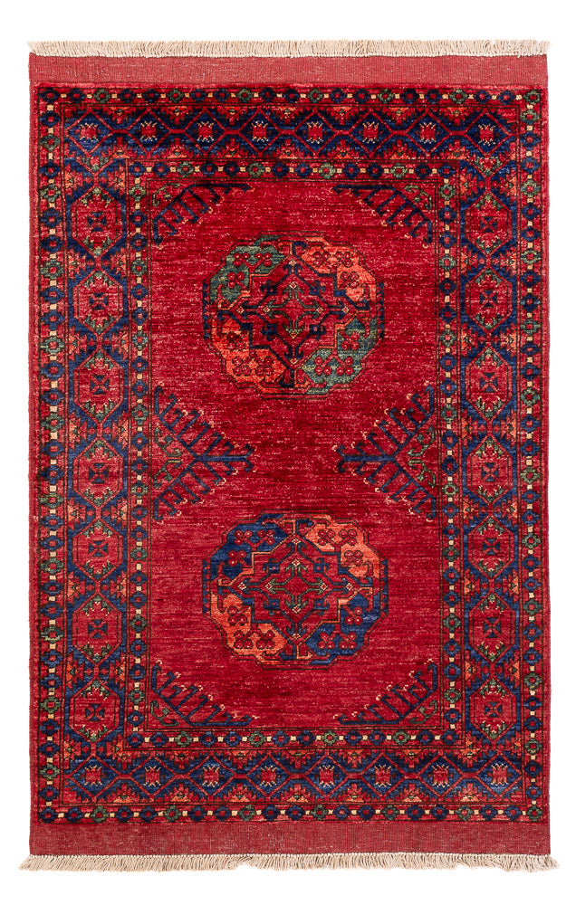 Tapis afghan - 151 x 102 cm - rouge