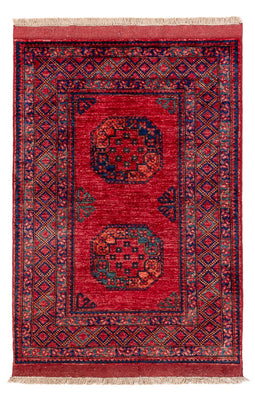 Tapis afghan - 150 x 102 cm - rouge