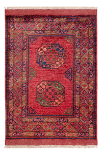 Tapis afghan - 148 x 103 cm - rouge