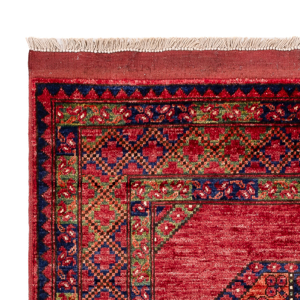 Tapis afghan - 159 x 108 cm - rouge