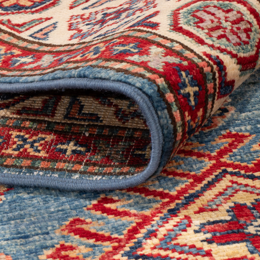 Tapis Ziegler - Kazak - 155 x 99 cm - bleu