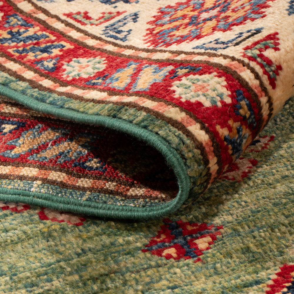 Tapis Ziegler - Kazak - 158 x 99 cm - vert