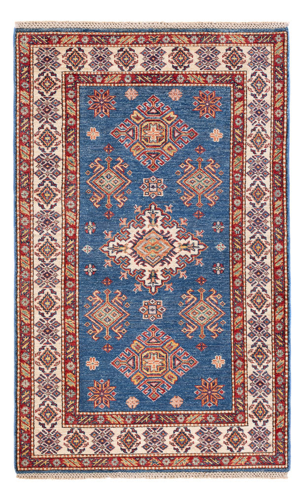 Tapis Ziegler - Kazak - 152 x 96 cm - bleu