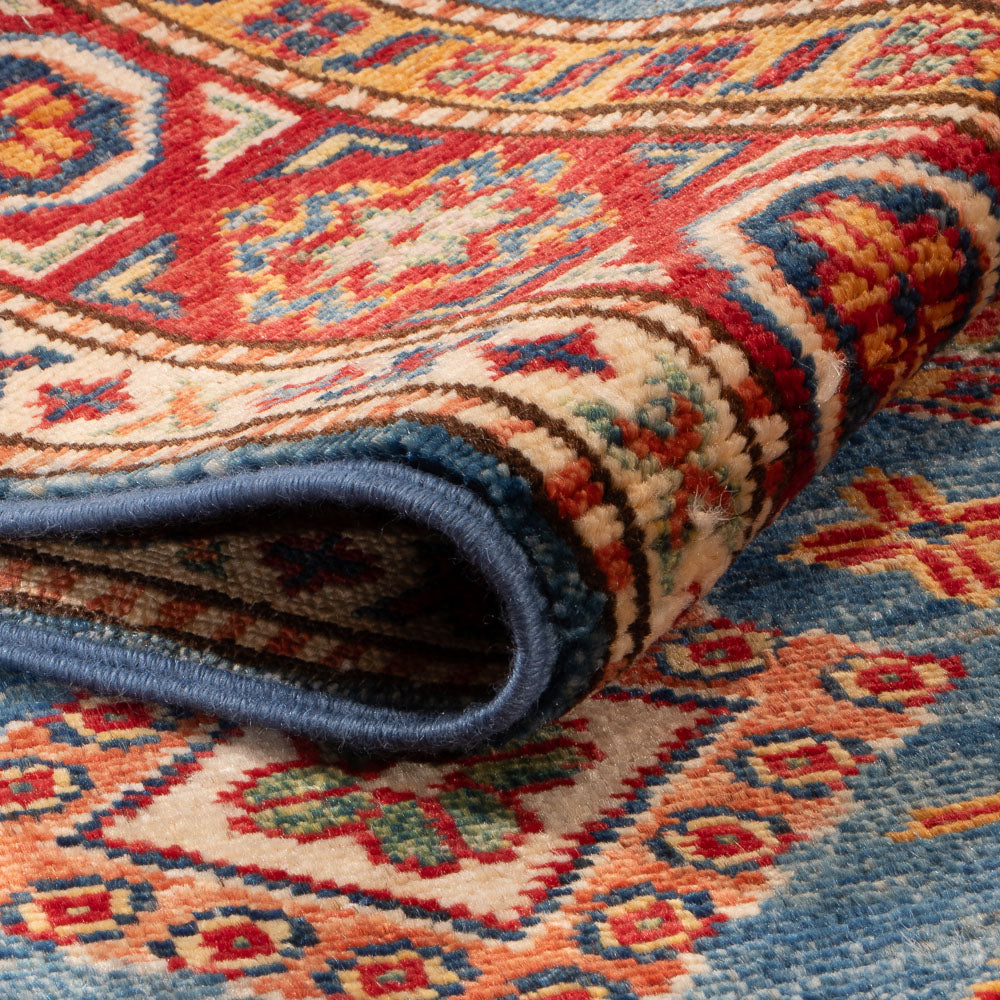 Tapis Ziegler - Kazak - 155 x 99 cm - bleu