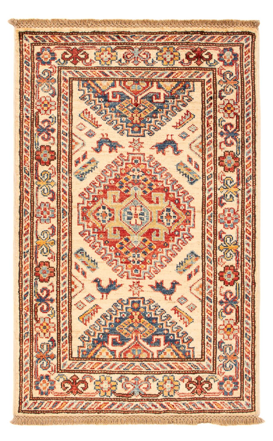 Tapis Ziegler - Kazak - Royal - 93 x 57 cm - beige clair
