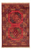 Tapis afghan - 125 x 82 cm - rouge