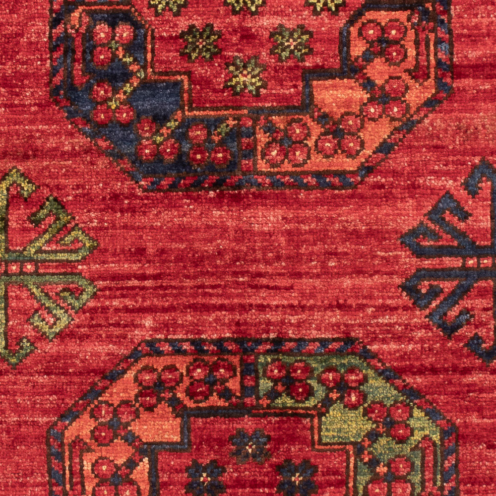 Tapis afghan - 125 x 82 cm - rouge