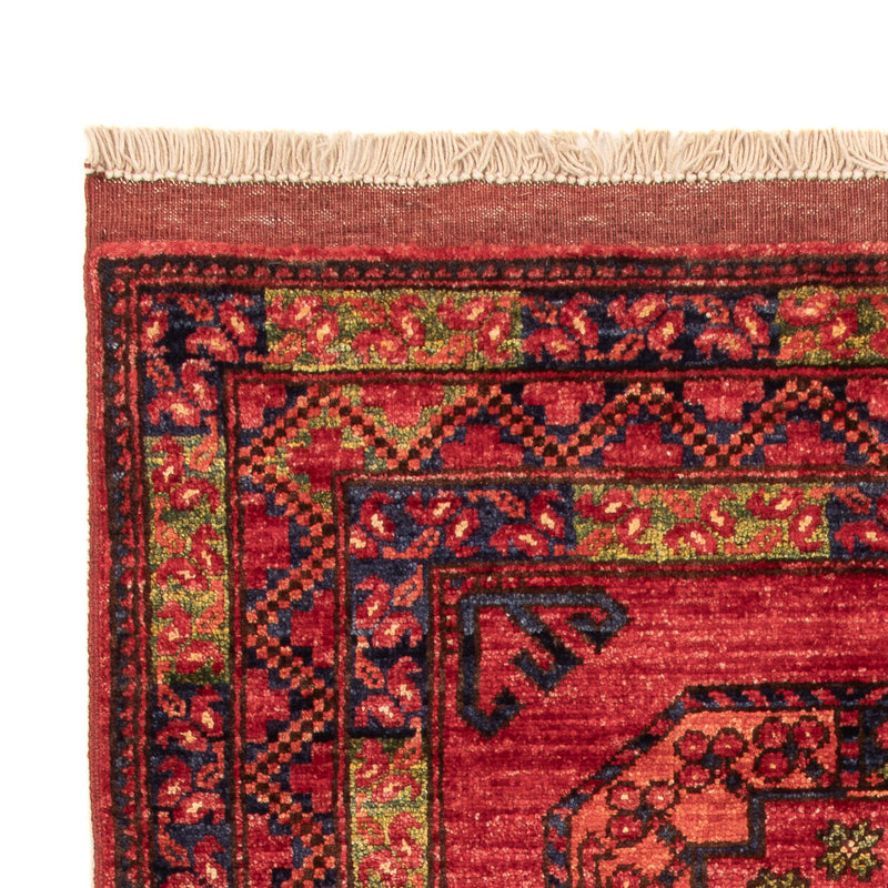 Tapis afghan - 125 x 82 cm - rouge