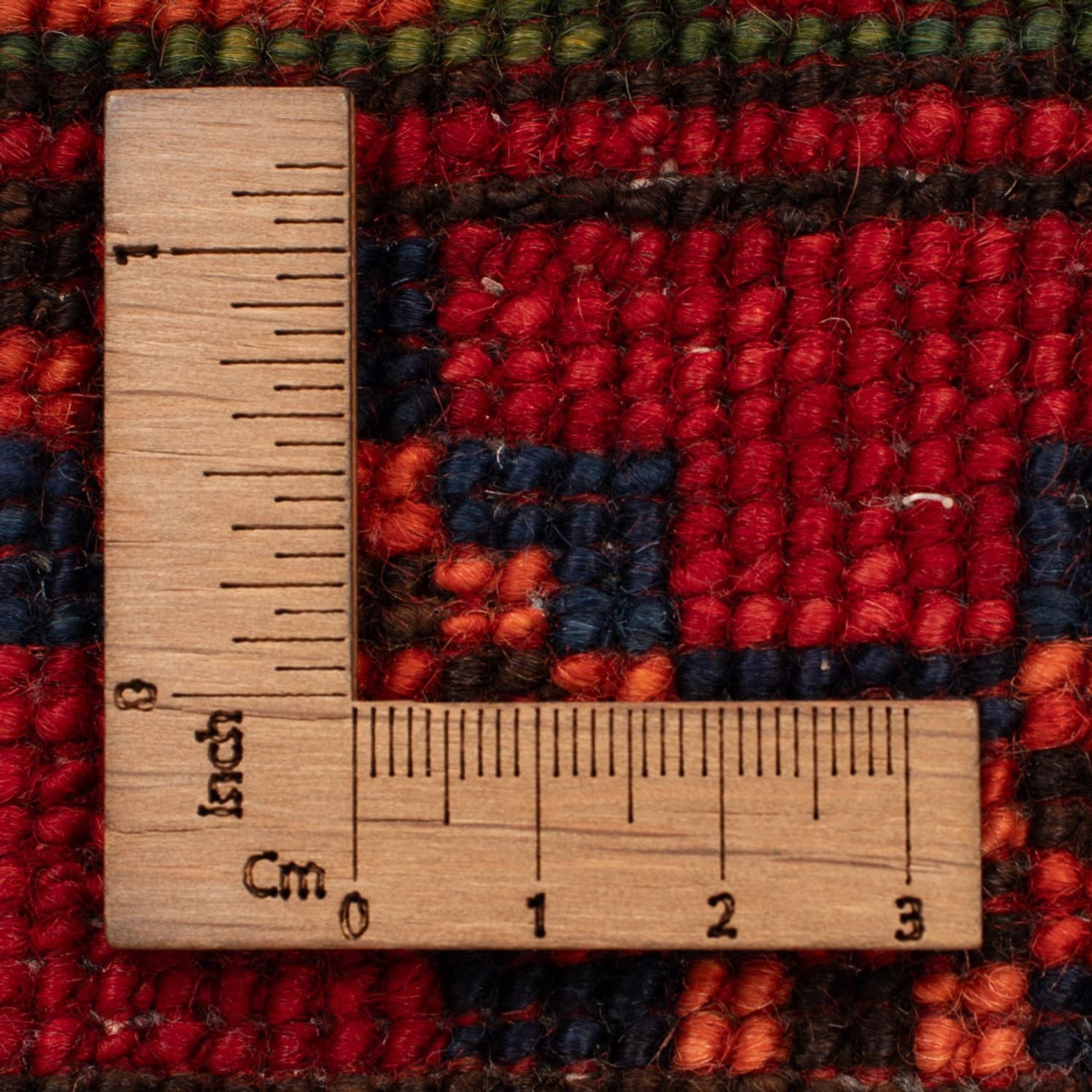 Tapis afghan - 125 x 82 cm - rouge