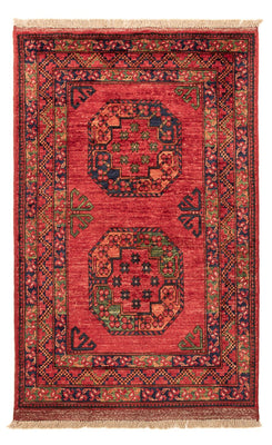 Tapis afghan - 126 x 82 cm - rouge
