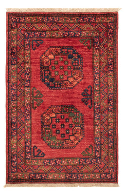 Tapis afghan - 126 x 84 cm - rouge