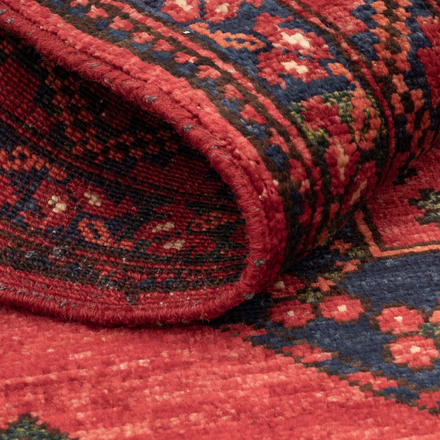 Tapis afghan - 126 x 84 cm - rouge