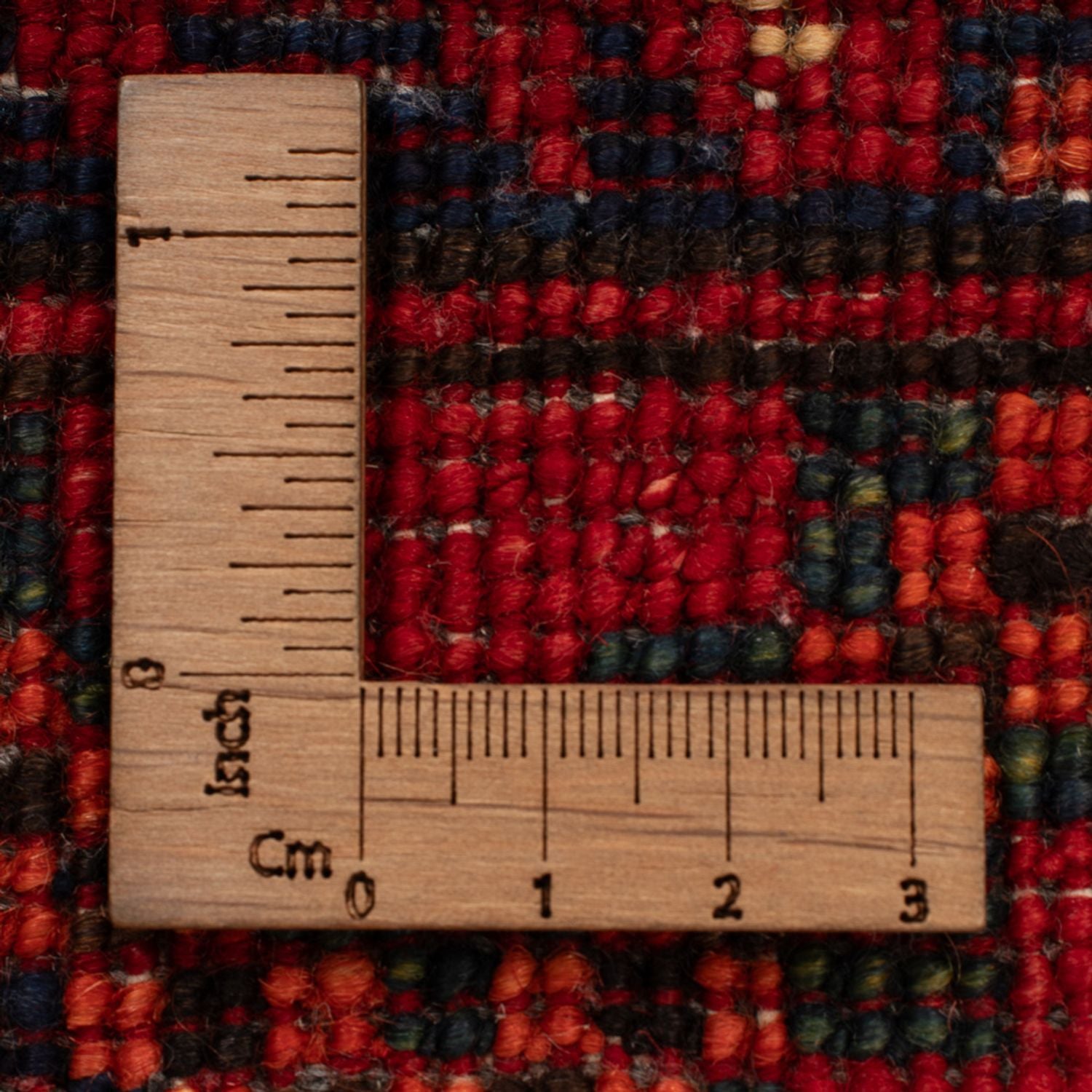 Tapis afghan - 126 x 84 cm - rouge