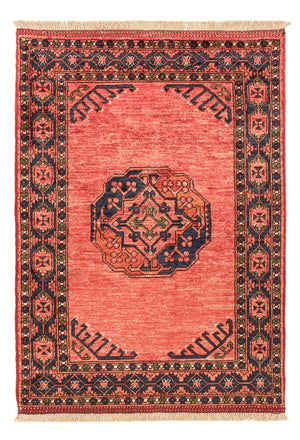 Tapis afghan - 120 x 85 cm - rouge clair