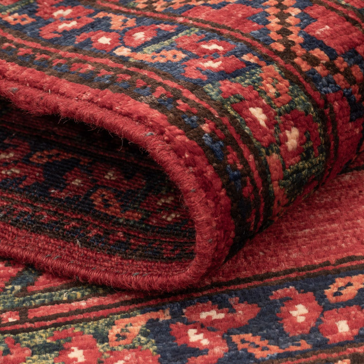 Tapis afghan - 138 x 86 cm - rouge