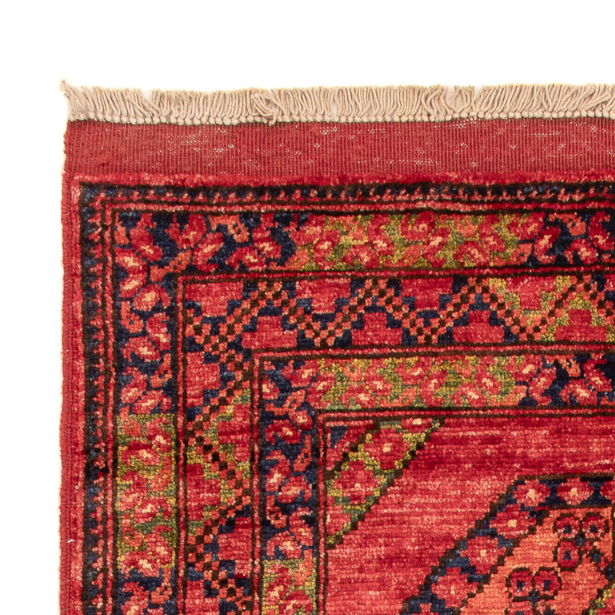 Tapis afghan - 123 x 82 cm - rouge