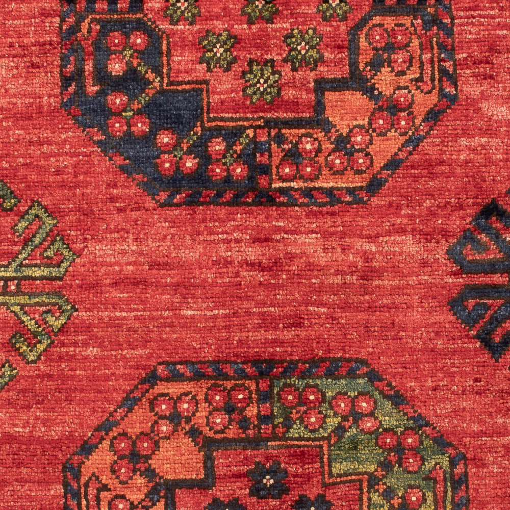Tapis afghan - 125 x 87 cm - rouge