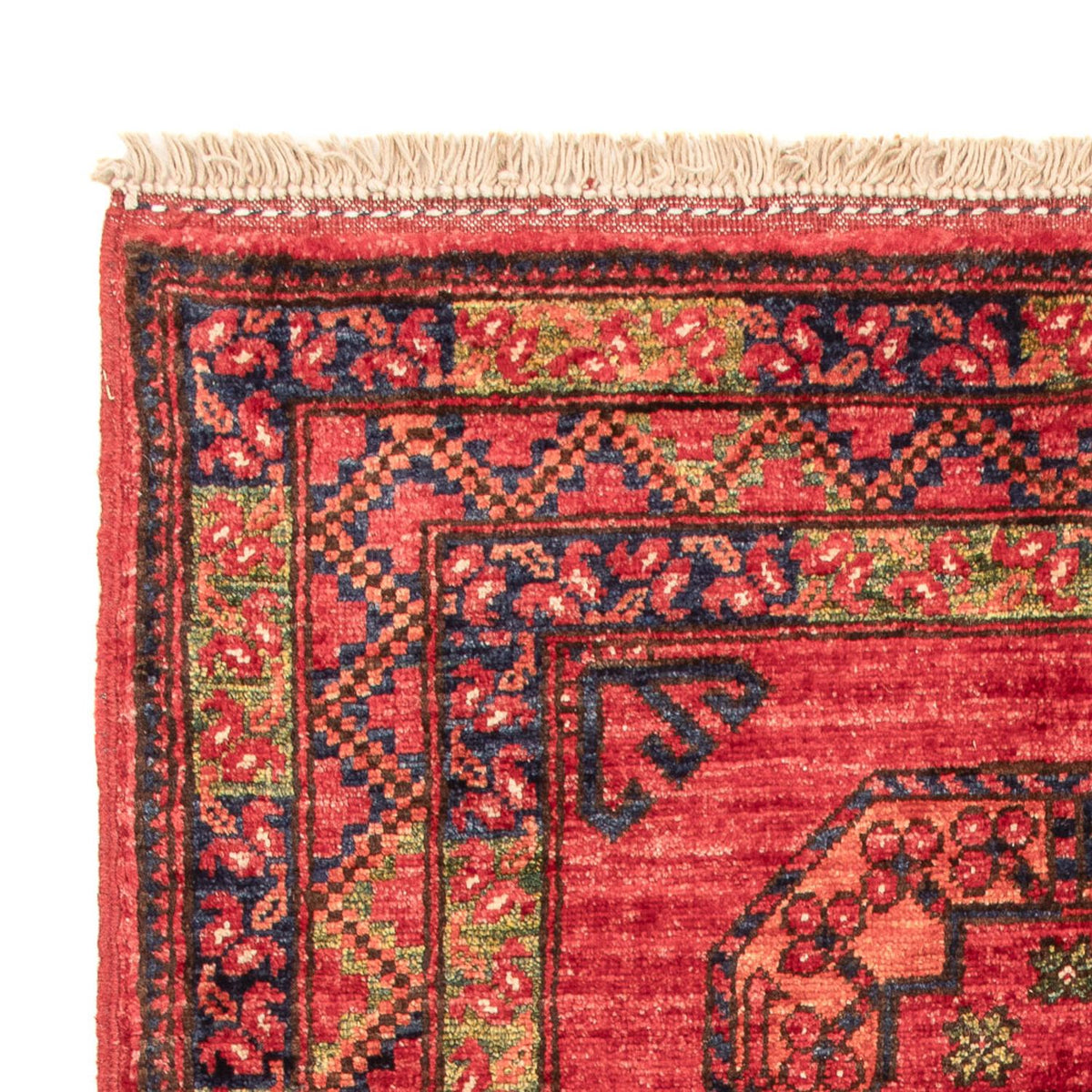 Tapis afghan - 127 x 85 cm - rouge