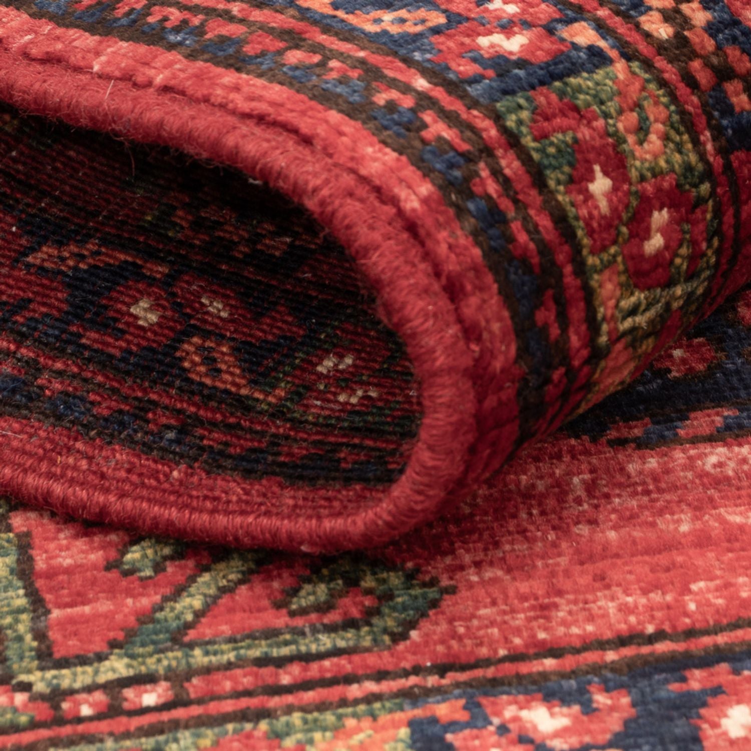 Tapis afghan - 127 x 85 cm - rouge