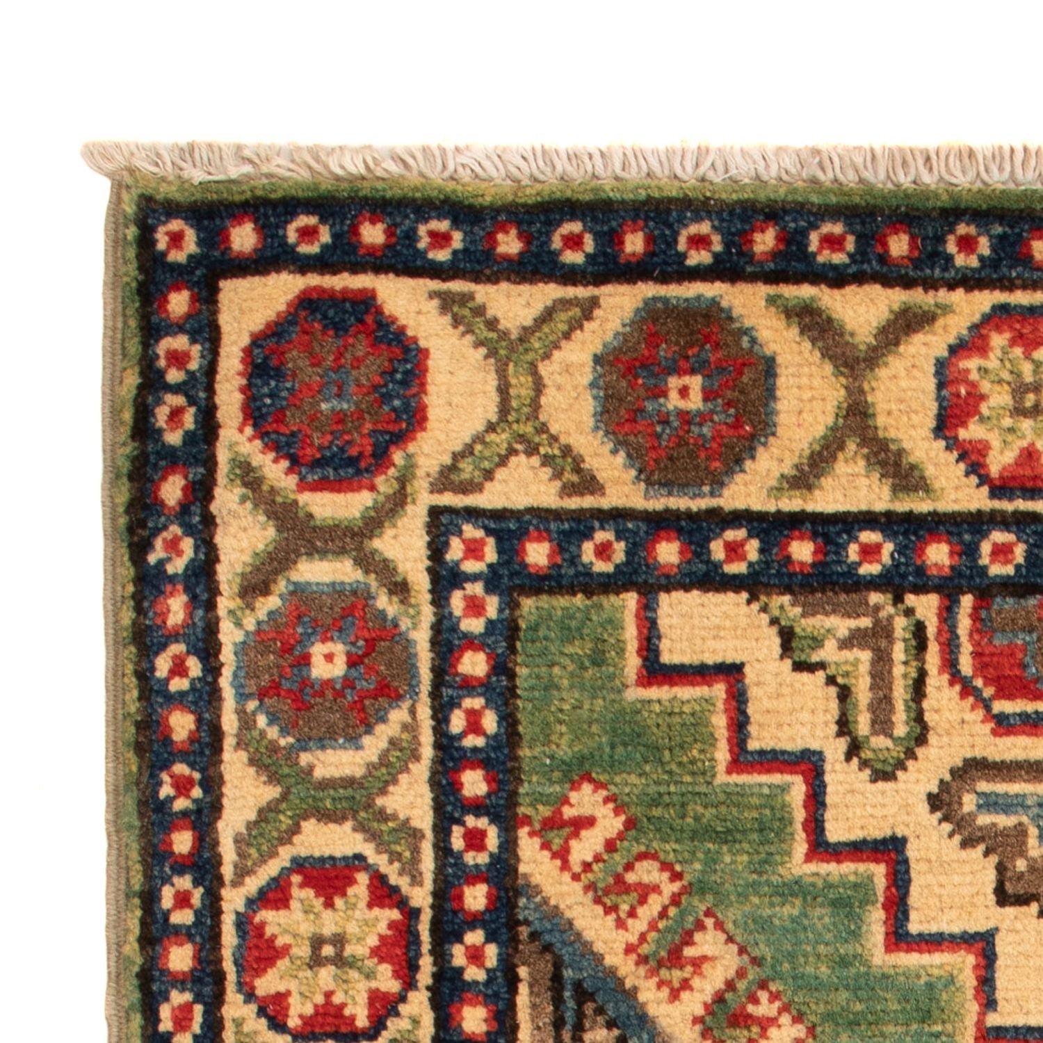 Ziegler Teppich - Kazak - 90 x 60 cm - grün