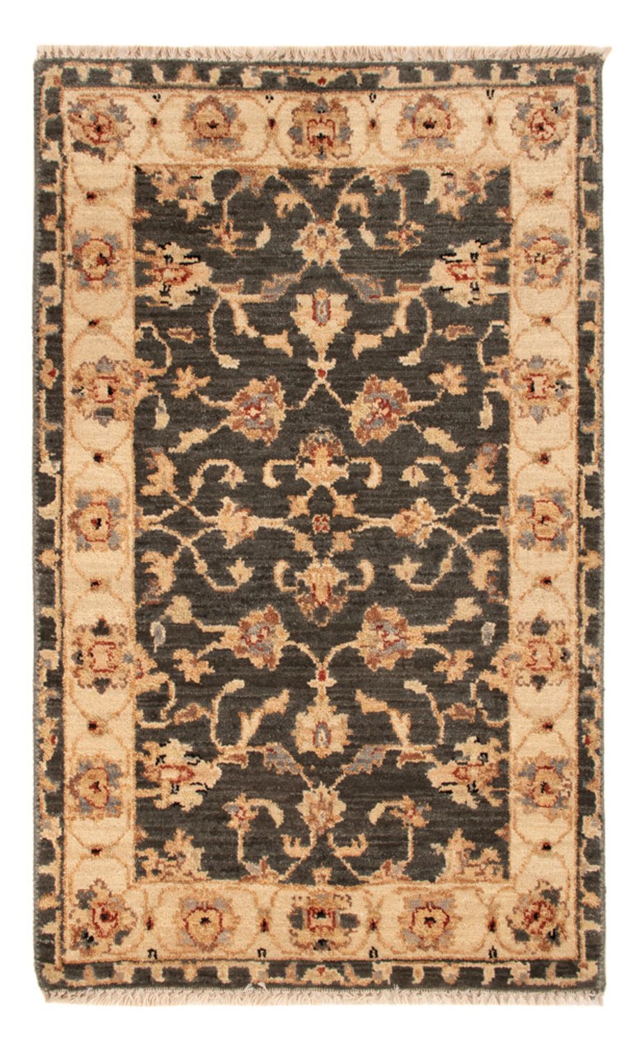 Tapis Ziegler - 90 x 60 cm - noir et blanc