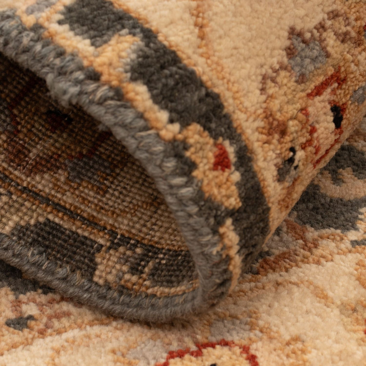 Tapis Ziegler - 90 x 60 cm - noir et blanc