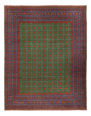 Tapis afghan - Filpa - 390 x 297 cm - vert