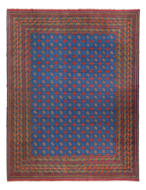 Tapis afghan - Filpa - 392 x 300 cm - bleu