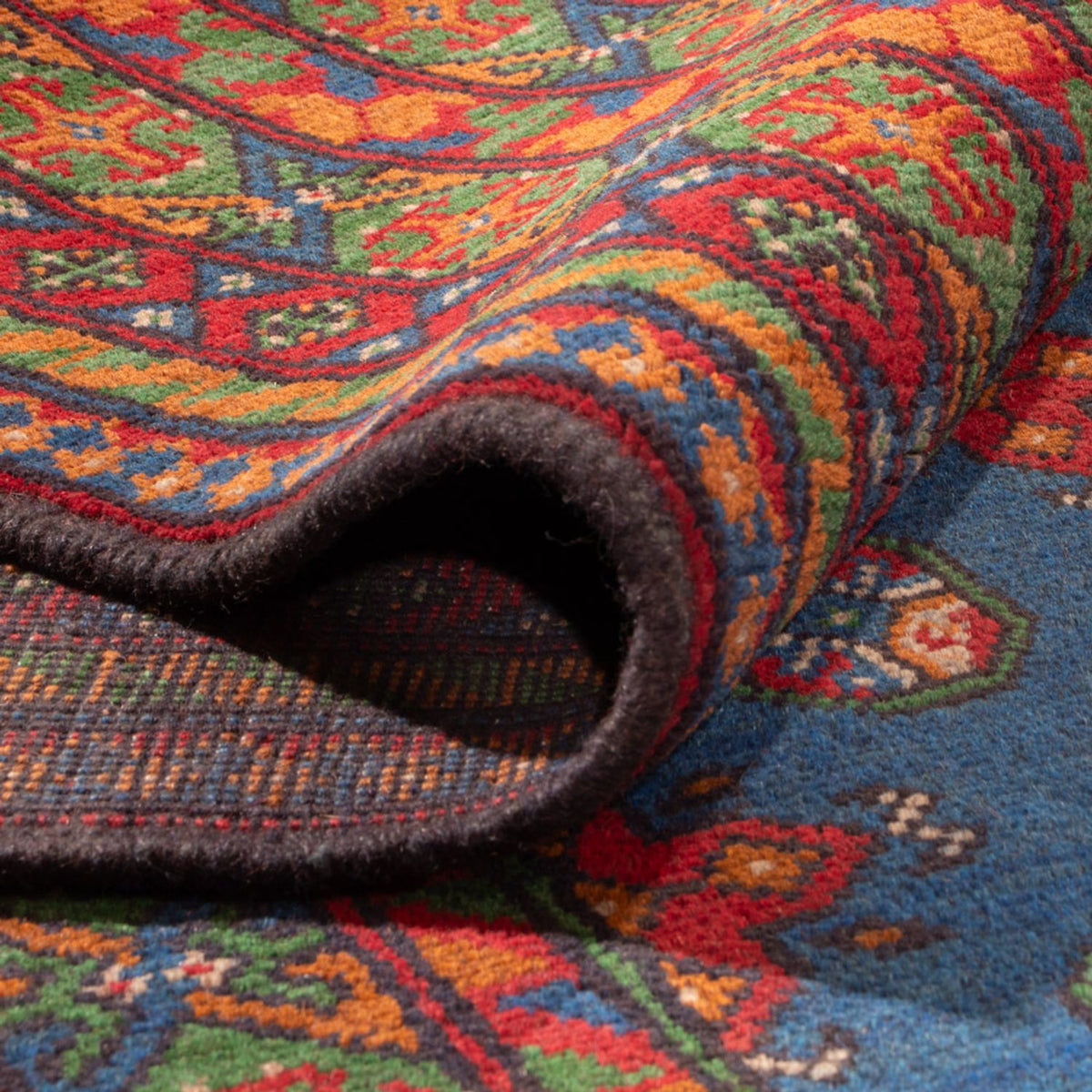 Tapis afghan - Filpa - 392 x 300 cm - bleu