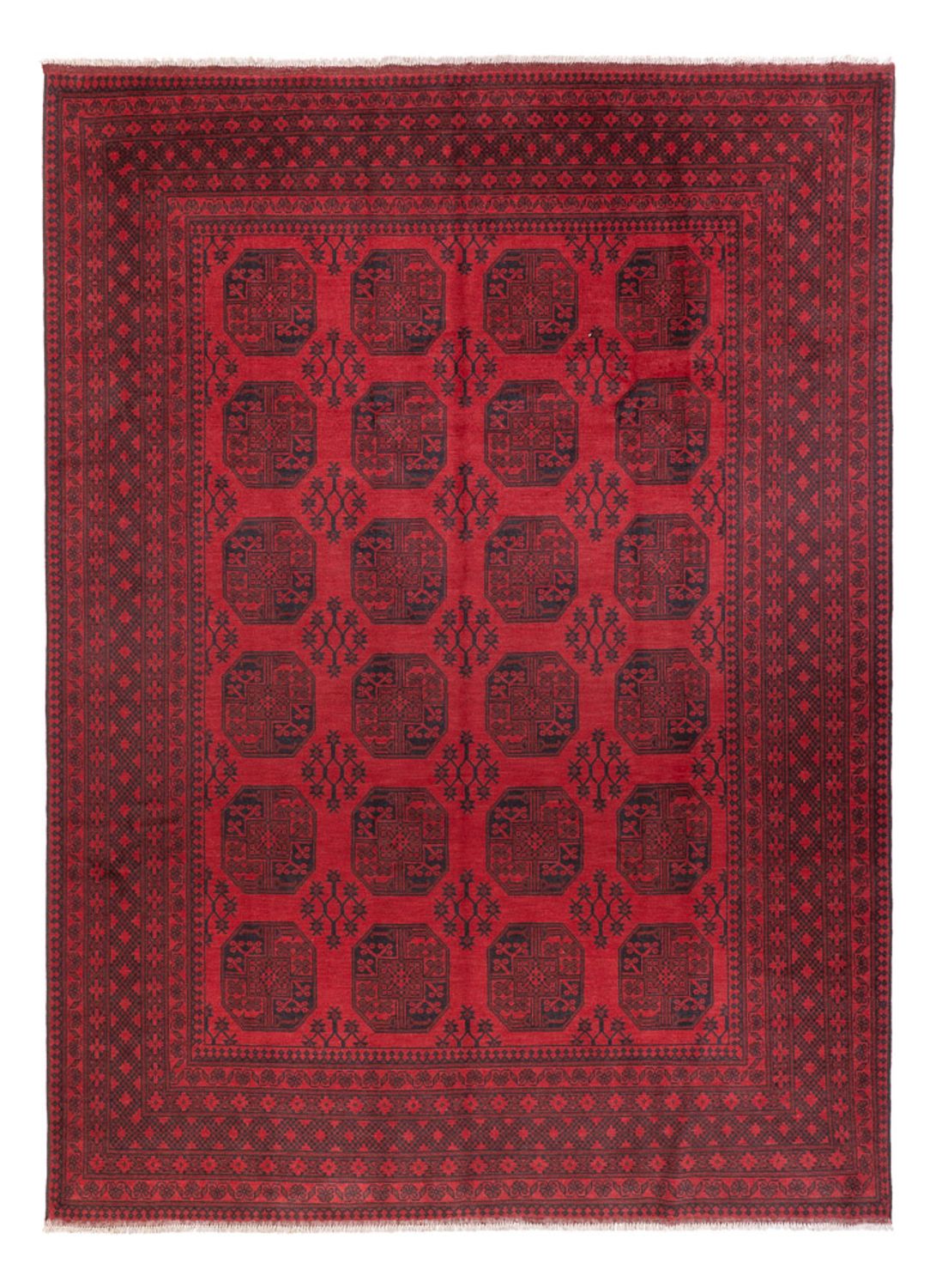 Tapis afghan - Filpa - 346 x 246 cm - rouge