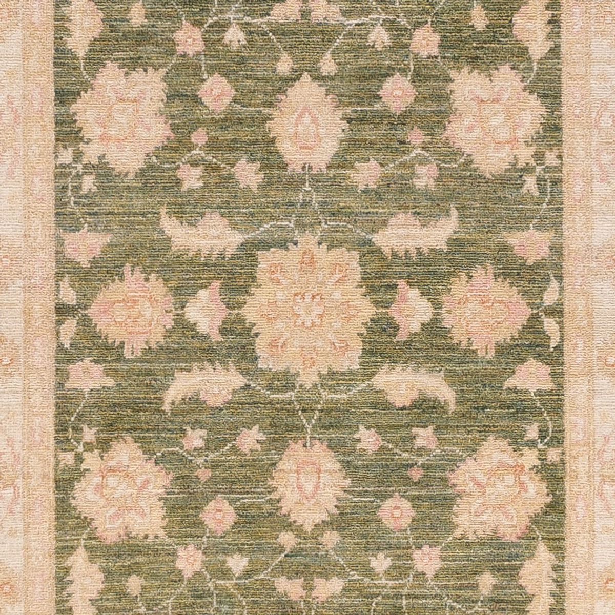 Tapis de couloir Tapis Ziegler - 365 x 102 cm - vert olive