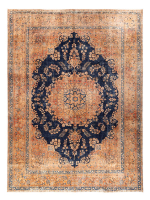 Tapis vintage - 387 x 286 cm - bleu foncé
