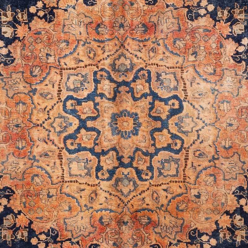 Tapis vintage - 387 x 286 cm - bleu foncé