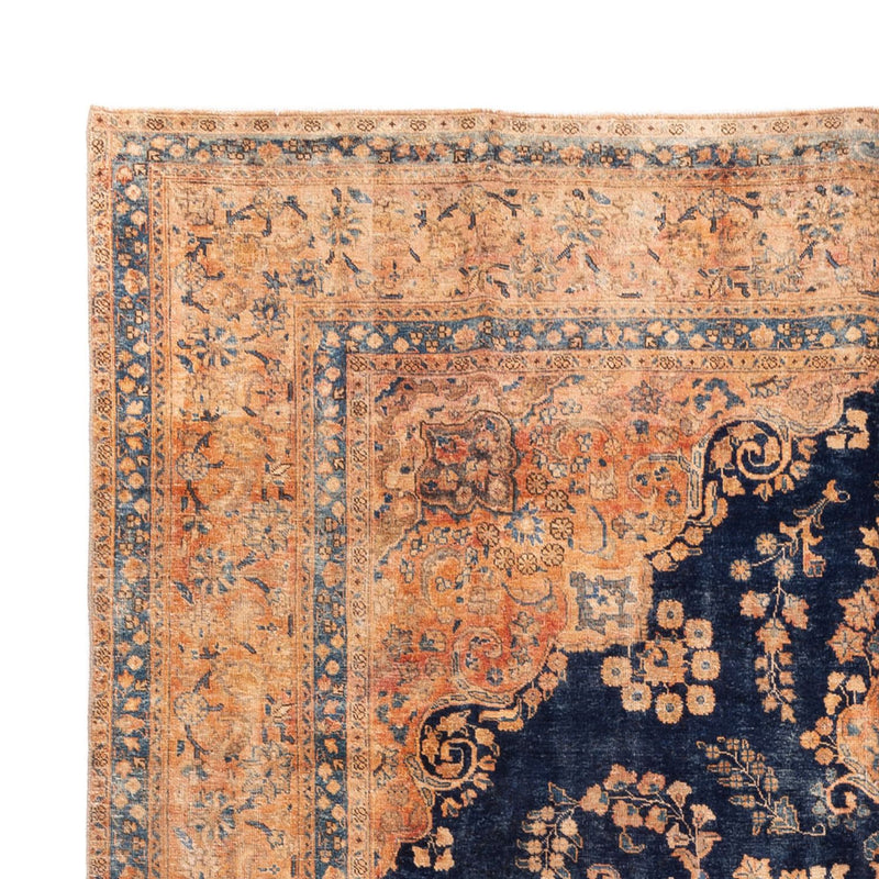 Tapis vintage - 387 x 286 cm - bleu foncé