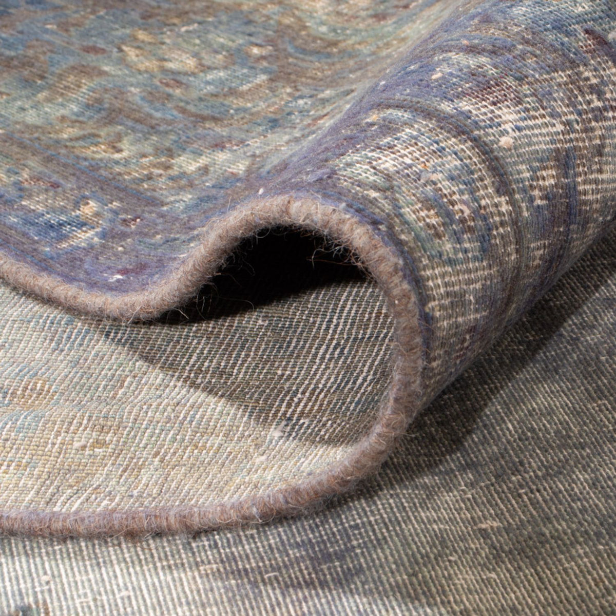 Tapis vintage - 355 x 266 cm - bleu foncé