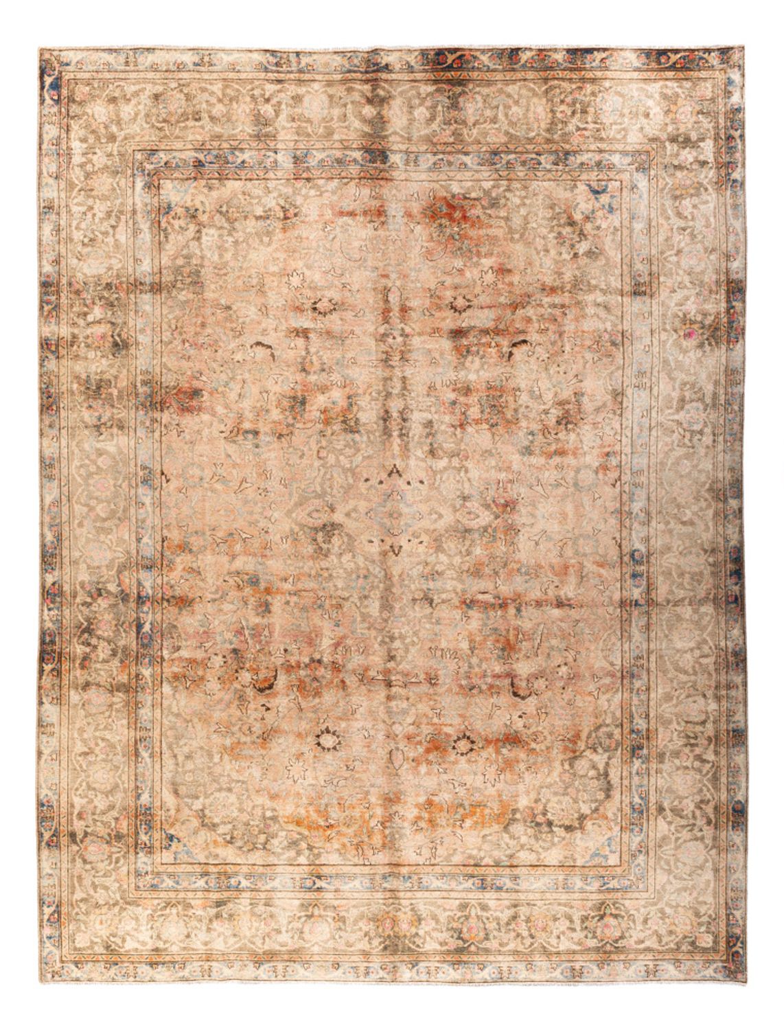 Tapis vintage - 368 x 281 cm - beige foncé