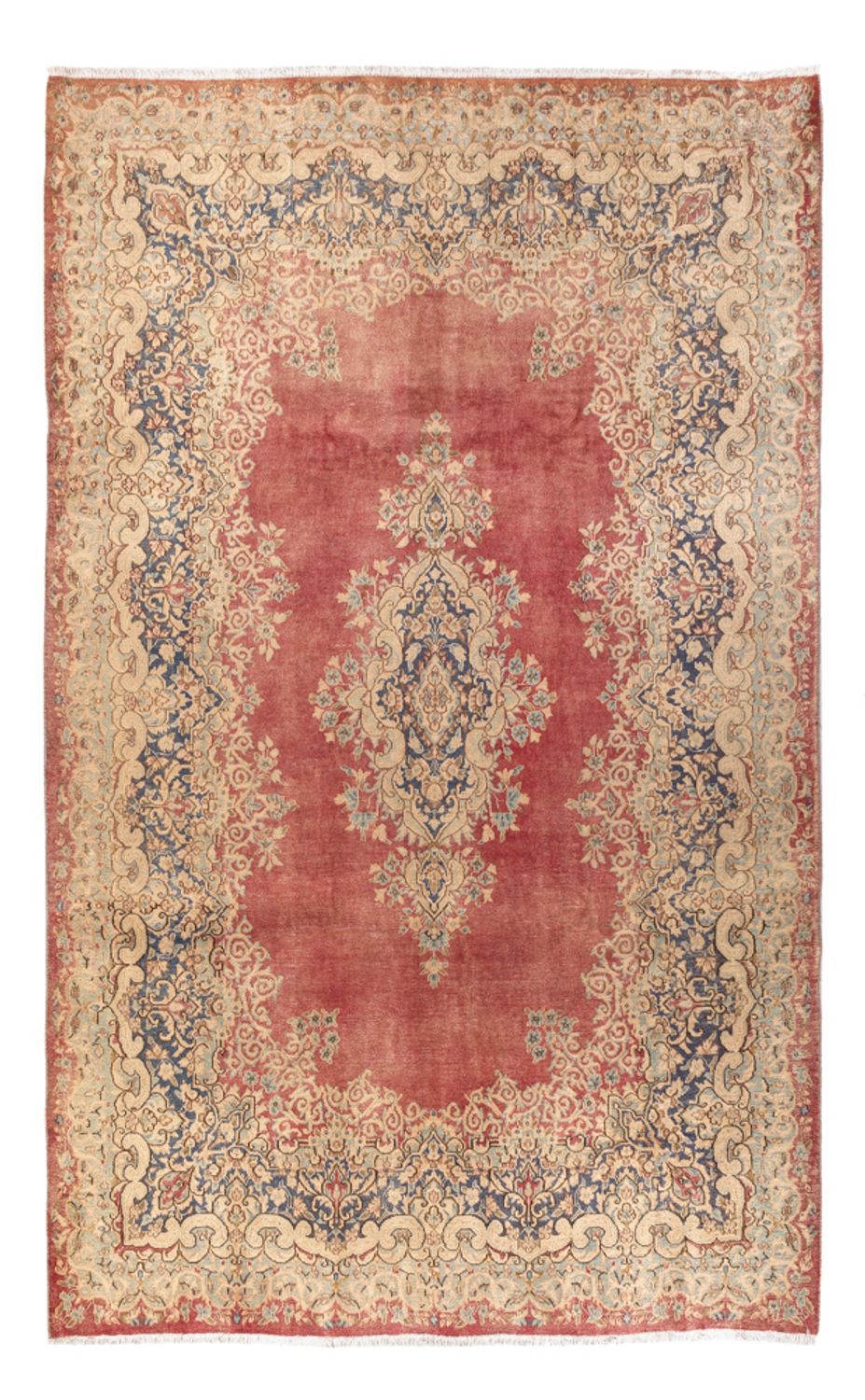 Tapis vintage - 304 x 192 cm - rouge clair