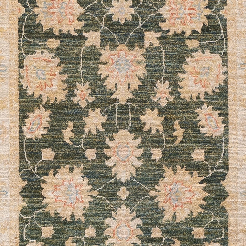 Tapis de couloir Tapis Ziegler - 393 x 83 cm - vert olive