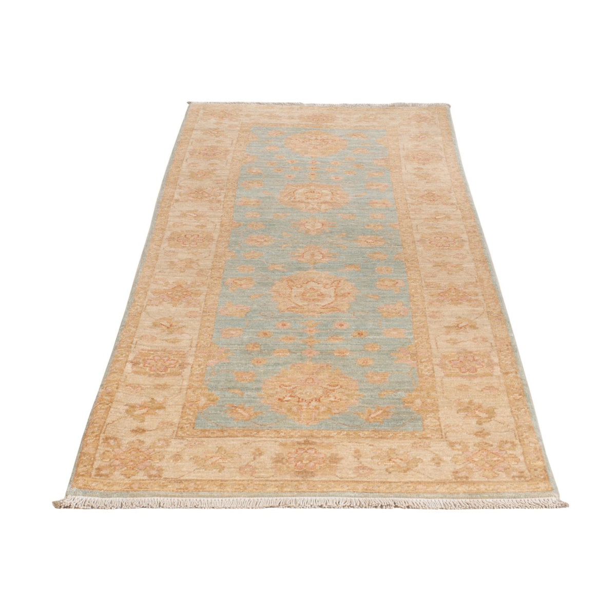 Tapis de couloir Tapis Ziegler - 203 x 71 cm - bleu clair
