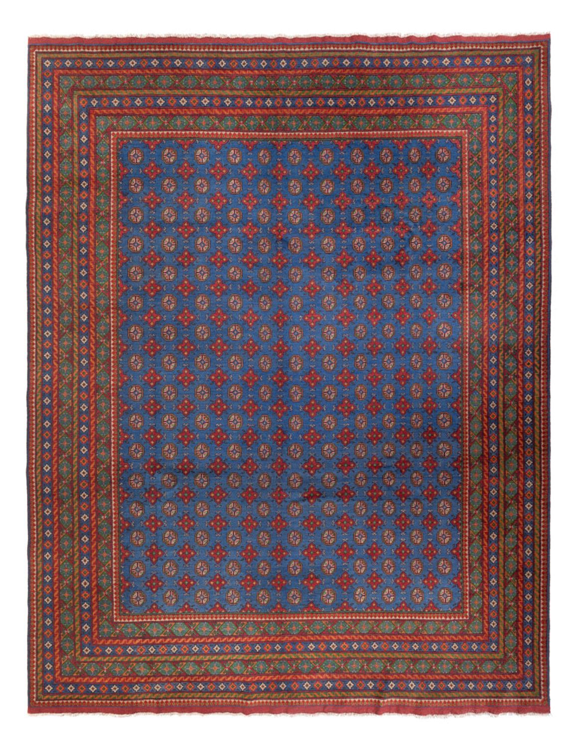 Tapis afghan - Filpa - 394 x 300 cm - bleu